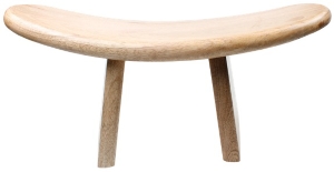 Banc de méditation Shoggi en bois clair - L : 40 cm, l : 18 cm, h : 15-17 cm