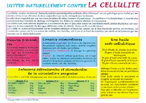 Planche lutter naturellement contre la cellulite (A4)