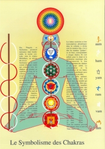 Planche plastifiée Le Symbolisme des chakras (A4)