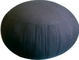 Zafu / Coussin de méditation noir - h : 25,5 cm, diam : 34 cm